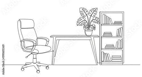 Office Chair on Five Wheels.