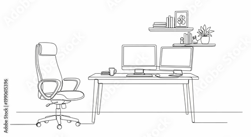 Office Chair With Ergonomic Design Features.