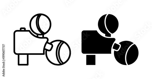 Gas pressure regulator valve icon set for industrial welding