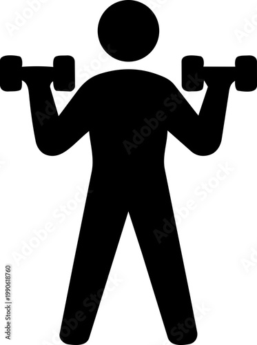 man lifting weights