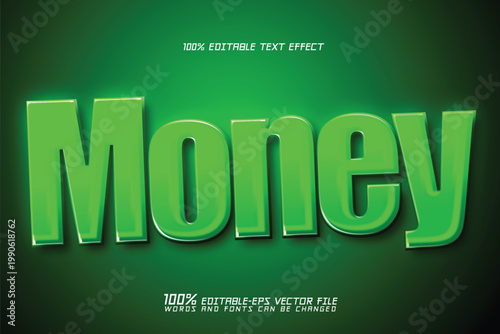 money font 3d text effect
