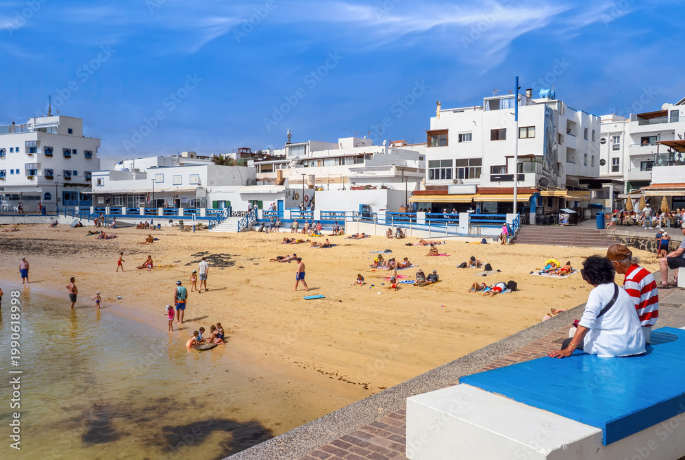 Obraz premium Coastal promenade in Corralejo Fuerteventura Canary Islands