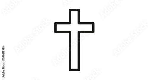 Black outline of a simple Latin cross on a white background