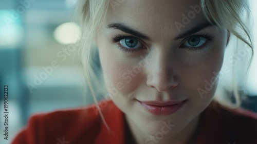 Portrait of a woman with an intense gaze