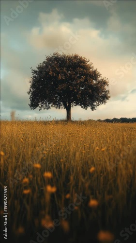 Lonely Tree in Field