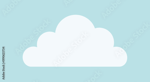 A solitary white cloud floats against a soft, light blue sky
