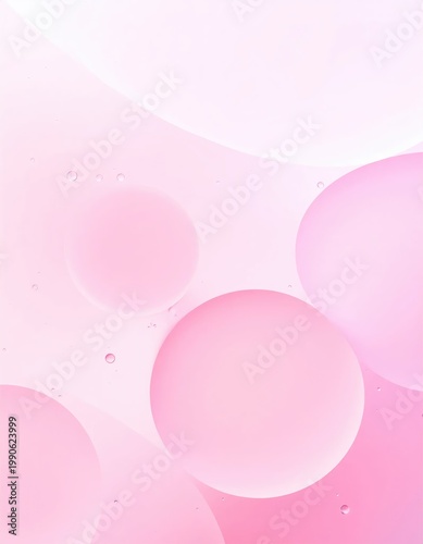 A soft pink abstract image showcases swirling patterns and circular shapes, creating a dreamy and ethereal visual experience.