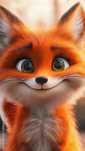 Cute Red Fox Character