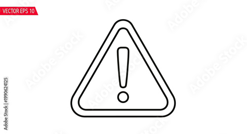 Exclamation mark inside a triangle, a universally recognized symbol for caution