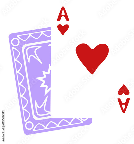 Playing Cards Illustration for Casino Game and Entertainment Concept