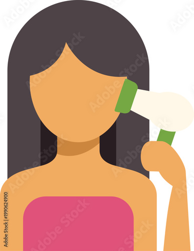 Woman receiving facial hair removal beauty treatment