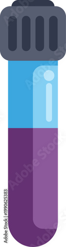 Test tube holding a purple blood sample for diagnostic analysis