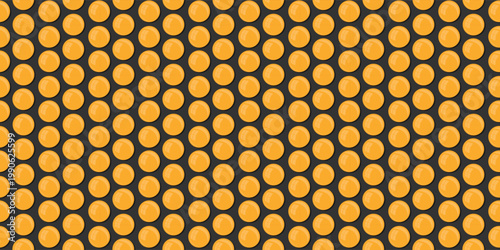 Juicy yellow yolk repeating pattern for organic farm product packaging design. Fresh egg pattern