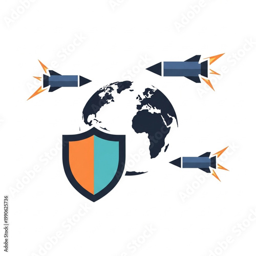 Global Cyber Security Shield Protecting Earth from Digital Threats.