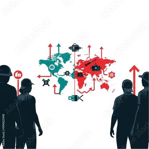 Global Network Connections and Digital Communication Flow.