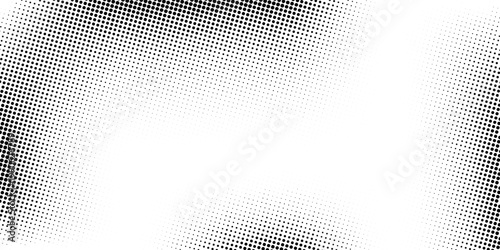 Halftone faded gradient texture. Grunge halftone grit background. White and black sand noise wallpaper. Retro pixilated vector backdrop