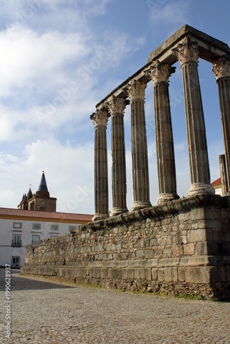 Roman Temple of Évora, Portugal.