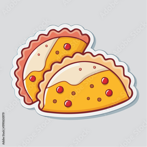 Cartoon illustration of two delicious empanadas
