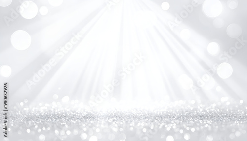 Bright Spotlight Shining Down on Glittering Floor.