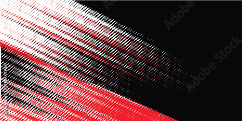 Car sticker wrap abstract banner sporty lines white, red and black grunge color combination brush thunder storm pattern motorsport racing, vector illustration.