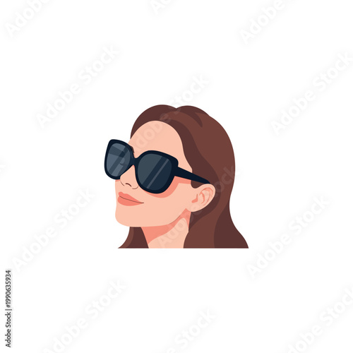 Woman wearing sunglasses looks up outdoors in daytime.