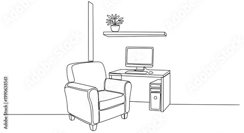 A comfortable office armchair with cushion.