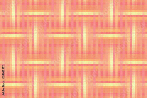 Wrapping check background tartan, london texture plaid seamless. Covering vector textile pattern fabric in orange and red colors.