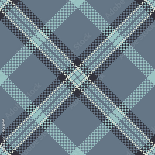 Customizable tartan textile pattern, 1940s fabric texture background. Micro plaid seamless vector check in pastel and dark colors.