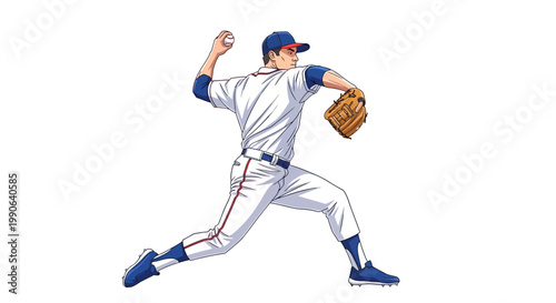 A baseball player in a white uniform throwing a ball with a glove