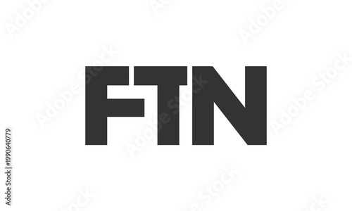 Photos FTN logo design template with strong and modern bold text