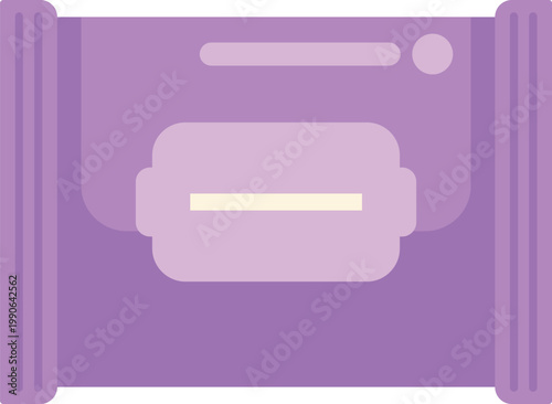 Purple wet wipes pack providing convenient cleansing for personal hygiene