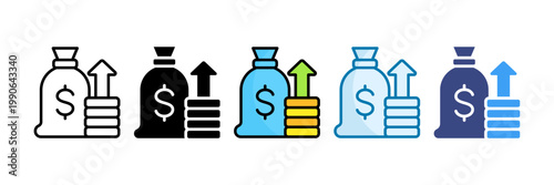 Profit Icon Set Multiple Style Collection