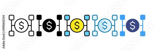 Budget Icon Set Multiple Style Collection