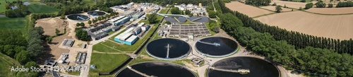 Fotografía Wastewater treatment plant drone
