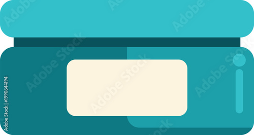 Cosmetic cream jar with a blank label for branding