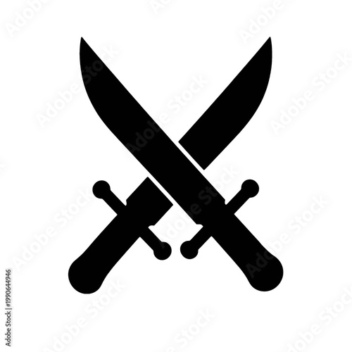 Crossed Swords Icon Symbolizing Conflict or Combat