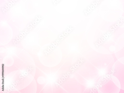 上部余白のキラキラ光グラデーション背景 ピンクのバナー素材