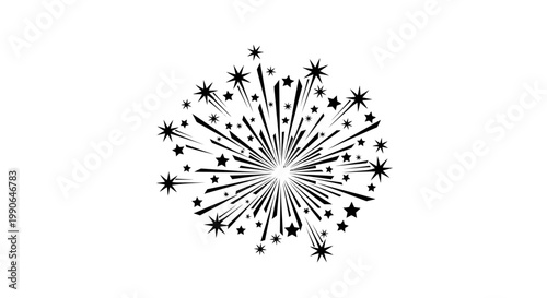 Festive firework exploding in a beautiful sky, bringing joy and excitement