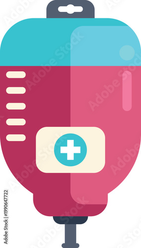 Blood bag representing medical donation and healthcare treatment