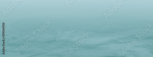 Abstract teal gradient halftone texture of smooth plastic surface. Soft dithered pattern with subtle cellophane reflections. Mountain landscape in fog. Green depths of the ocean, lake. Vector.