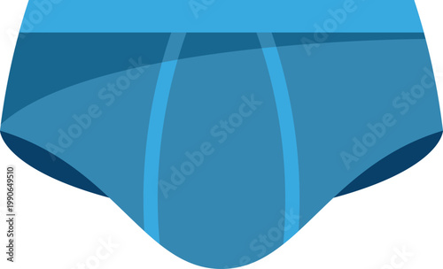 Simple blue mens briefs illustration representing clothing, fashion, and comfort