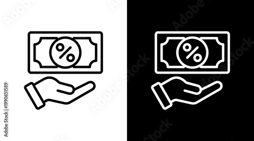 Loan White Icon Set Design