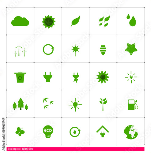 eco icons set