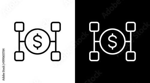 Budget White Icon Set Design