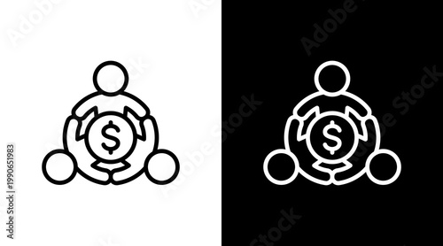 Mutual Fund White Icon Set Design