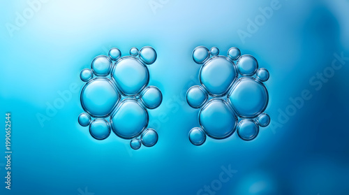 Abstract Blue Bubbles and Orbs on a Vibrant Blue Background Creating a Modern and Futuristic Visual Effect for Technology and Innovation Themes