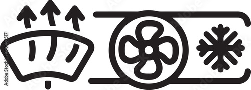 Foto Defroster car AC control line icon