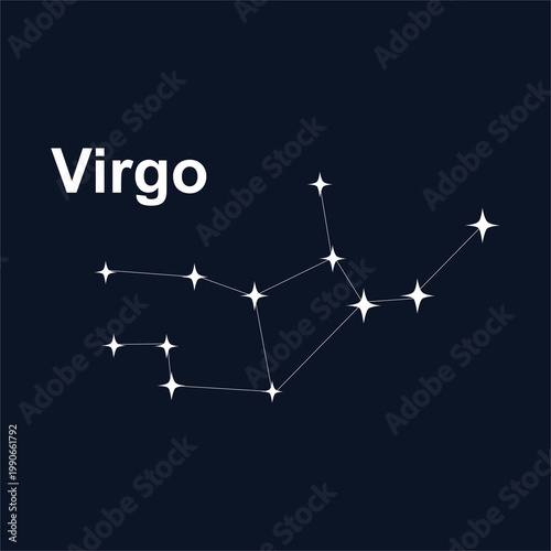Virgo constellation astrological isolated icon
