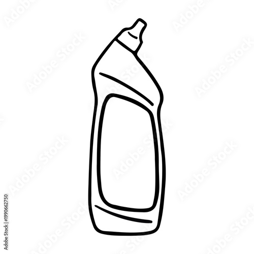 Toilet cleaner bottle liquid illustration