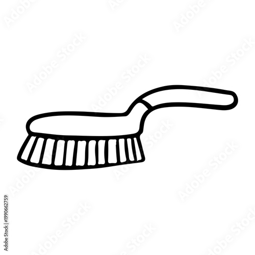 Cleaning scrub brush tool illustration